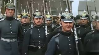 German Soldiers 1914 Parade rare WW1 Footage German Empire Pickelhaube Königgrätz March [upl. by Malaspina]