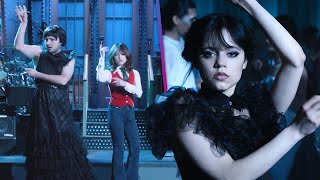 SNL Jenna Ortega Does Viral Wednesday Dance WITH A TWIST [upl. by Ahsok88]