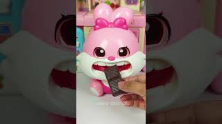 Satisfying with Unboxing amp Review Cute Pink Rabbit Set Toys Kitchen Brushing Teeth ASMR Videos [upl. by Elwira]