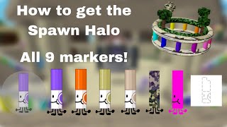 How to get the Spawn Halo in ROBLOX FIND THE MARKERS  Potatogamez [upl. by Burdelle]