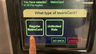 How to buy New Regular MetroCard New York City Train TicketsUnlimited MetroCard or Refill MetroCard [upl. by Adnicaj]