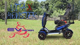 MONSTER OF A SCOOTER  EV Rider Vita Monster Heavy Duty All Terrain Mobility Scooter S12X [upl. by Nnarual55]