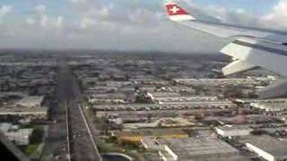 Landing in Miami FL  Swiss International Airlines [upl. by Reivaj]