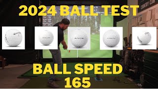 Ball Test 2024  165 mph Ball Speed  TP5X vs LEFT DASH vs PRO V1 vs AVX vs LEFT DOT [upl. by Aivonas]