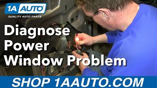 How To Diagnose Power Window Problem  Is the Switch or Motor bad [upl. by Harifaz]