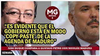 ⛔ IVÁN DUQUE COMPARA A PETRO CON NICOLAS MADURO [upl. by Ariad]