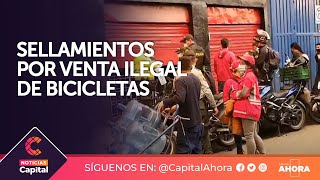 Cierran tres establecimientos en la Calle 13 por comercio ilegal de bicicletas [upl. by Leehar]