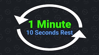 1 Minute Interval Timer with 10 Seconds Rest [upl. by Chelton]