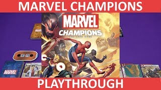 Marvel Champions  Solo Playthrough SpiderMan vs Rhino [upl. by Aohsoj]