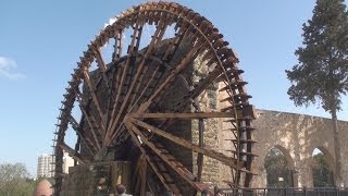 Waterwheel Norias of Hama نواعير حماة in Syria سوريا‎ [upl. by Yht214]