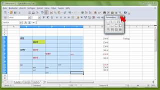 06 OpenOfficeorg Calc Teil 1 Tabellen Auswählen Formatierung Füllen [upl. by Joanie]