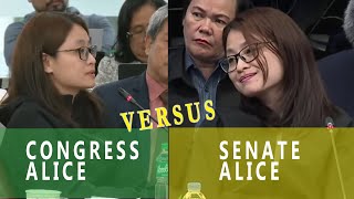 SENATE ALICE VERSUS CONGRESS ALICE SINO NAGSISINUNGALING [upl. by Rheba]