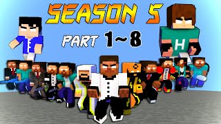 SEASON 5 PART 1  8 HEROBRINE BROTHERS DOOMS DAY  ANIMATIONS [upl. by Ru294]