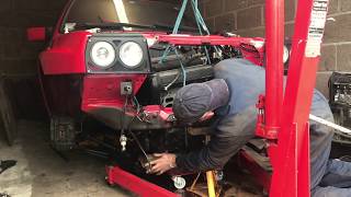 How to remove engine from a Lancia Delta Integrale Part 3 [upl. by Yhtnomit]