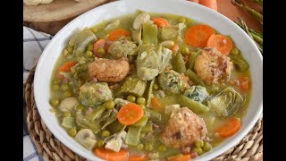 Menestra de verduras receta tradicional GUISO DE VERDURAS [upl. by Sucramej562]