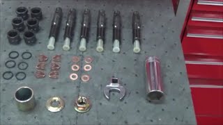 How to replace fuel injectors on a Cummins 6BT 12 valve engine in a 95 Dodge Ram 2500 [upl. by Nulubez]