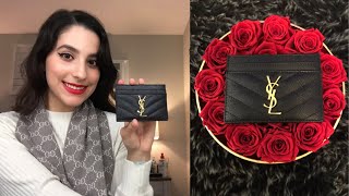 YSL Cardholder Unboxing amp Review  What Fits [upl. by Nilac]