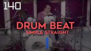 140 BPM  Simple Straight Beat  Drum Track [upl. by Julina107]