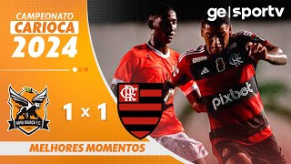 NOVA IGUAÇU 1 X 1 FLAMENGO  MELHORES MOMENTOS  2ª RODADA DO CAMPEONATO CARIOCA 2024  geglobo [upl. by Drannel]