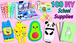 100 DIY SCHOOL SUPPLIES IDEAS  Back To School Hacks And Crafts [upl. by Ingram]