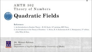 Quadratic Fields  Part1  Field  Defining equation  Conjugate  Basic properties [upl. by Otokam941]