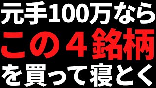 いま元手100万円で長期保有株を買うならこの４銘柄どう？ [upl. by Ynaittirb522]