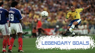 Roberto Carlos Incredible banana Free Kick 1997 [upl. by Novelia]