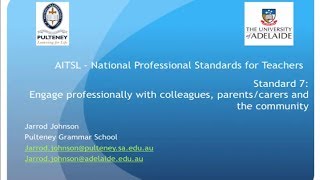 AITSL NPST Standard 7  Engage professionally [upl. by Hirz169]