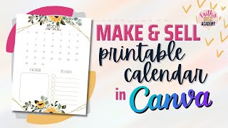 How To Create Printable Calendar In Canva FREE Calendar 2024 Canva Template [upl. by Lindgren]