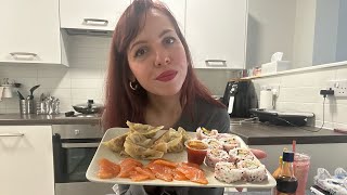 Sushi  Sashimi  Gyoza  Mukbang [upl. by Inat]