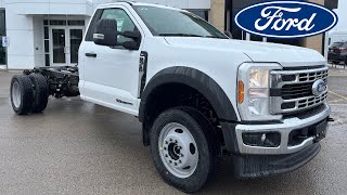 2024 Ford F550 4x4 Chassis Cab DRW XL 660A 67L Power Stroke V8 Diesel in Oxford White WalkAround [upl. by Yrallih]