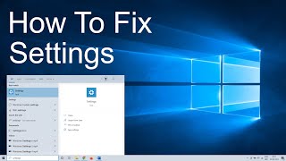 NEW FIX  Windows Settings Not Opening or Working on Windows 10 [upl. by Etteneg]