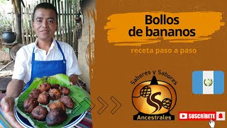 Bollos de bananos 🇬🇹 receta fácil [upl. by Leirbaj]