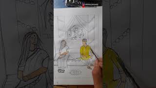 Ebar keno anyorakom pujo art artandcraft painting drawingpainting drawingvideo viralvideo [upl. by Leicester442]