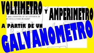 Problema  Voltímetro y Amperímetro a partir de un Galvanómetro [upl. by Nove920]