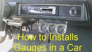 How to install gauges in a car [upl. by Atsok]