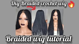 DIYHow to do braided crochet wigusing xpression attachments tutorial [upl. by Fanechka368]