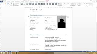 Word Foto in Lebenslauf einfügen  ohne Text zu verschieben HD Tutorial Deckblatt Bewerbung [upl. by Nymassej]