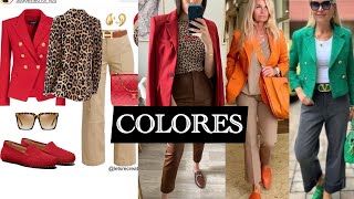 MODA OTOÑO INVIERNO ROPA BÁSICA DE COLORES OARA LUCIR GUAPISIMA MUJER [upl. by Tuck]