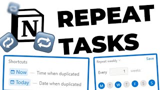 Create Recurring Tasks in Notion 🔁✅ EASY Method [upl. by Halyak]