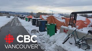 Kelowna BC tent encampment residents prepare for cold snap [upl. by Otxilac386]