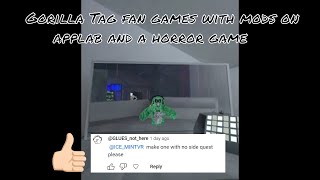 3 Gorilla tag fan games that give you free modderater [upl. by Tneicniv992]