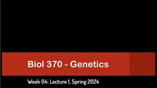 CSULB Spring 2024 Biol 370  Week 4 Lecture 1 [upl. by Rotceh]