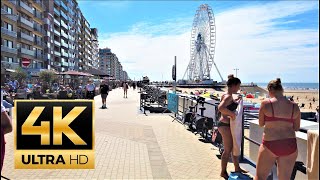 Middelkerke Belgium 🇧🇪 beach Promenade walk  4K 60FPS [upl. by Drofkcor]