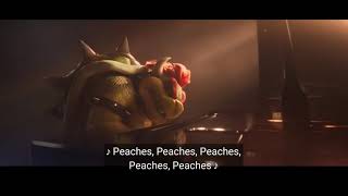 Bowser Sings Peaches End Credits  The Super Mario Bros Movie Scene [upl. by Akerahs]