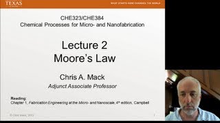 Lecture 2 CHE 323 Moores Law [upl. by Bussey]