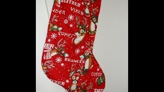 DIY Christmas Stocking tutorial easy Make Your Own DIY [upl. by Eedyak]