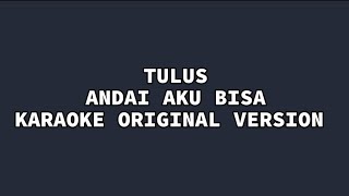 andai aku bisa  tulus  lirik karaoke original version [upl. by Siriso]