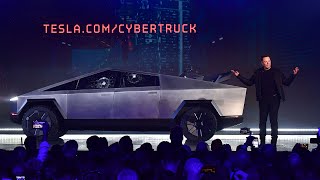 Elon Musk fails in all bulletproof cybertruck reveal at live launch in LA [upl. by Nnyled]