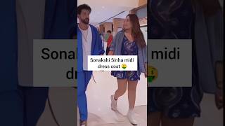 Sonakshi Sinha midi dress 👗 cost 🤑 shorts sonakshisinha [upl. by Dauf]